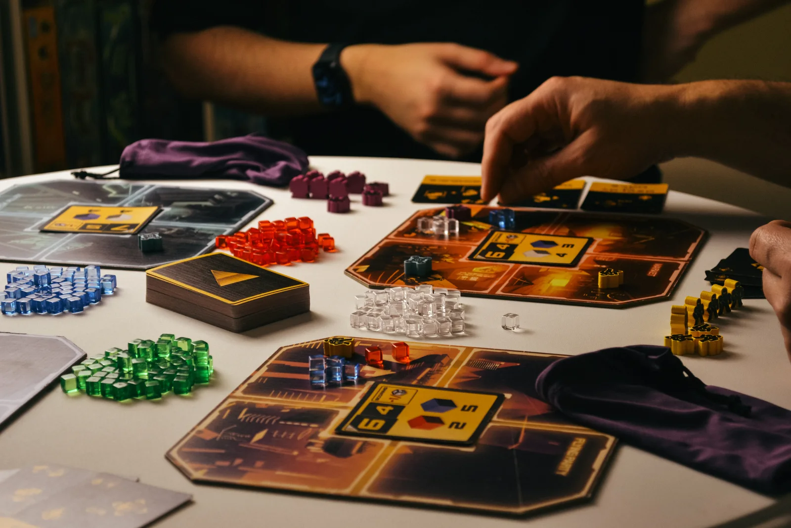 Players moving agents and goods during a game of Hyperwars